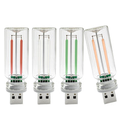 LINFGWNF 4-pack USB car night light glows softly for cozy nighttime drives.