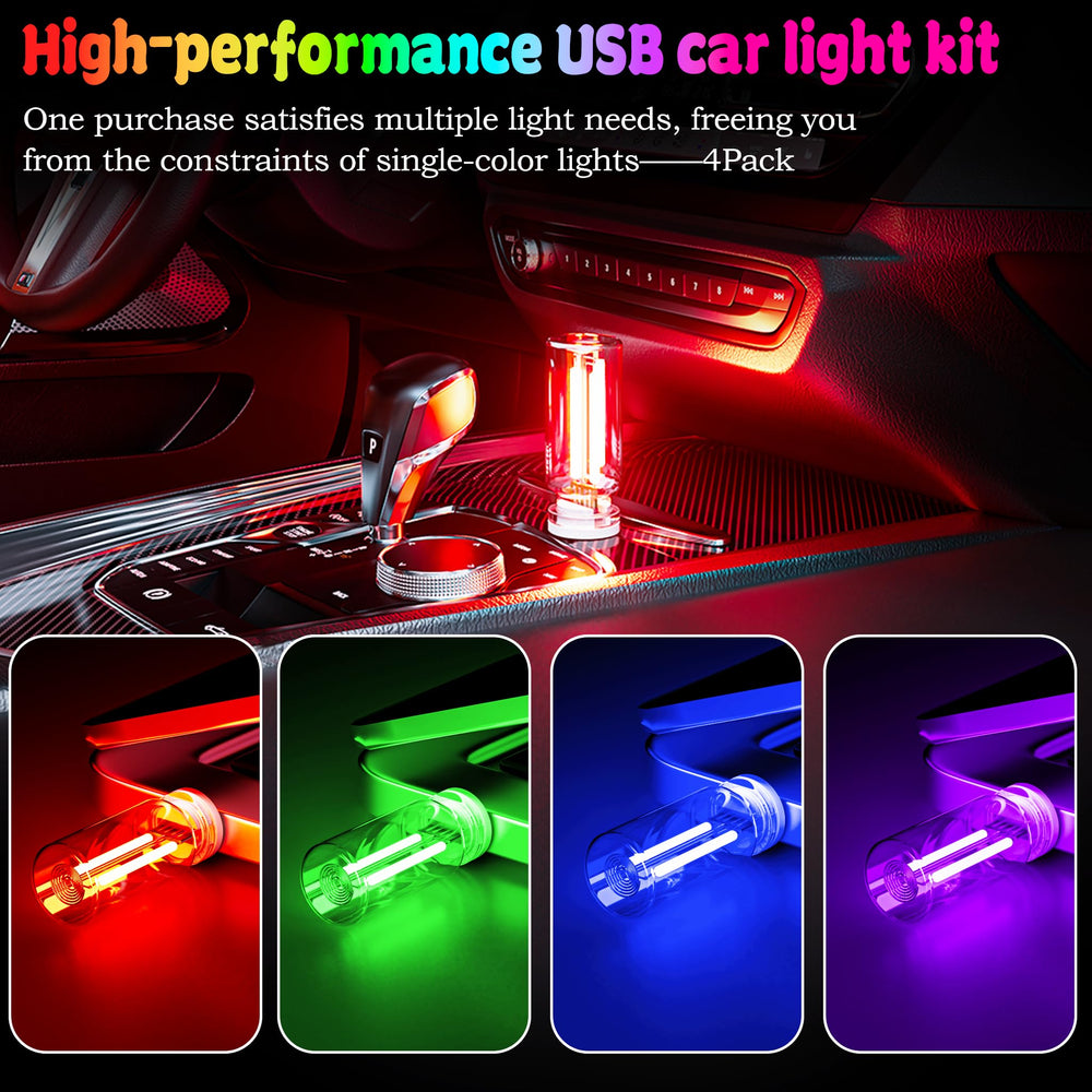 LINFGWNF retro glass bottle LED light complements car interiors with tasteful ambience.