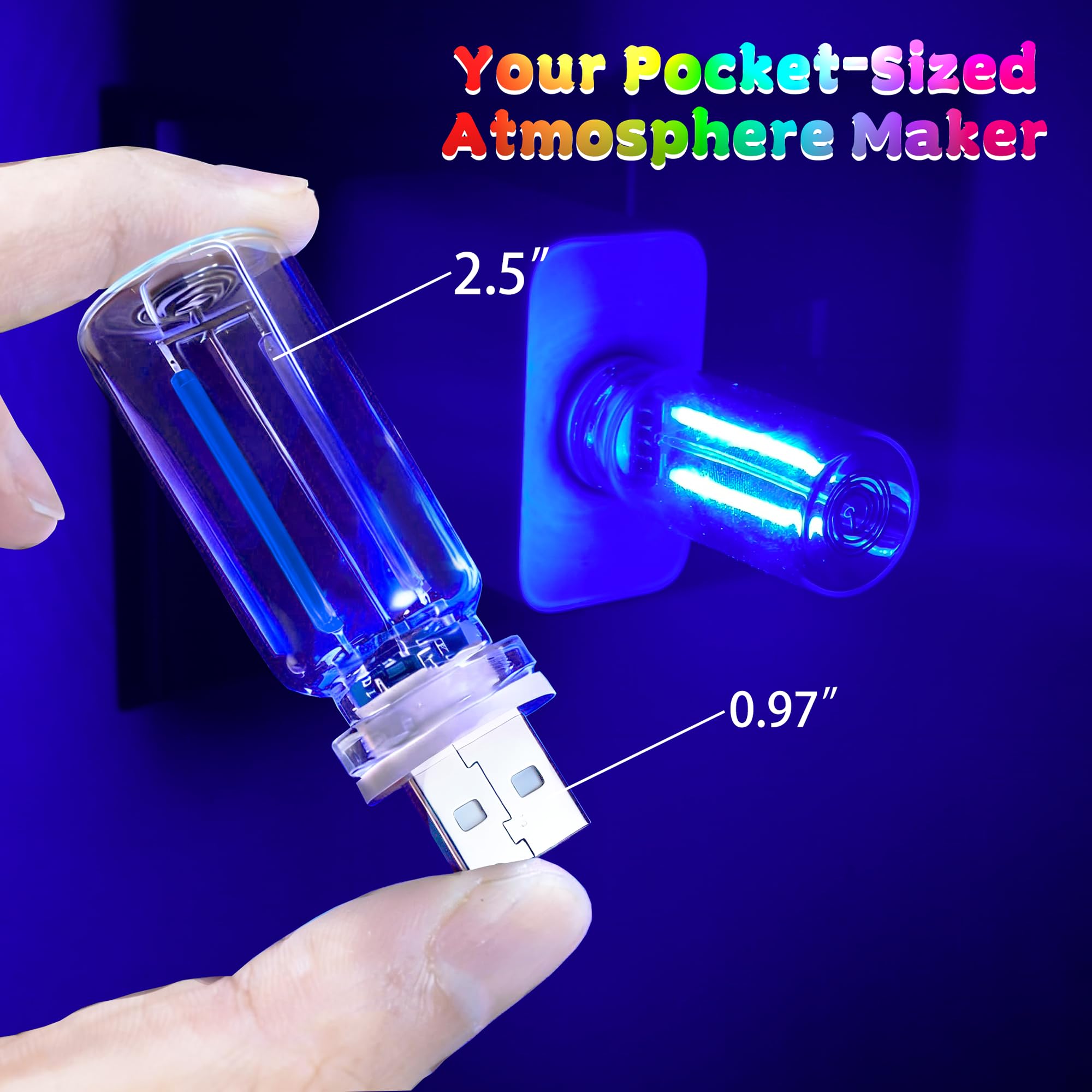 LINFGWNF touch-control USB light lights with a tap and adjusts brightness.