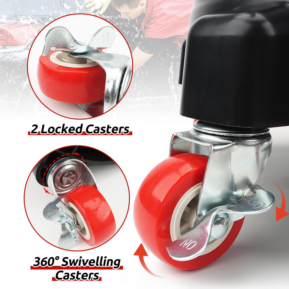 Linforking bucket dolly insert adds stability during transfers.