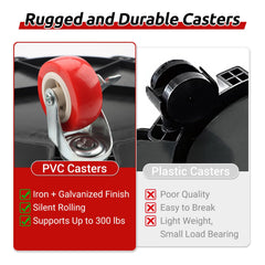 Linforking bucket dolly cleaning brush keeps scrubbing tools within reach.