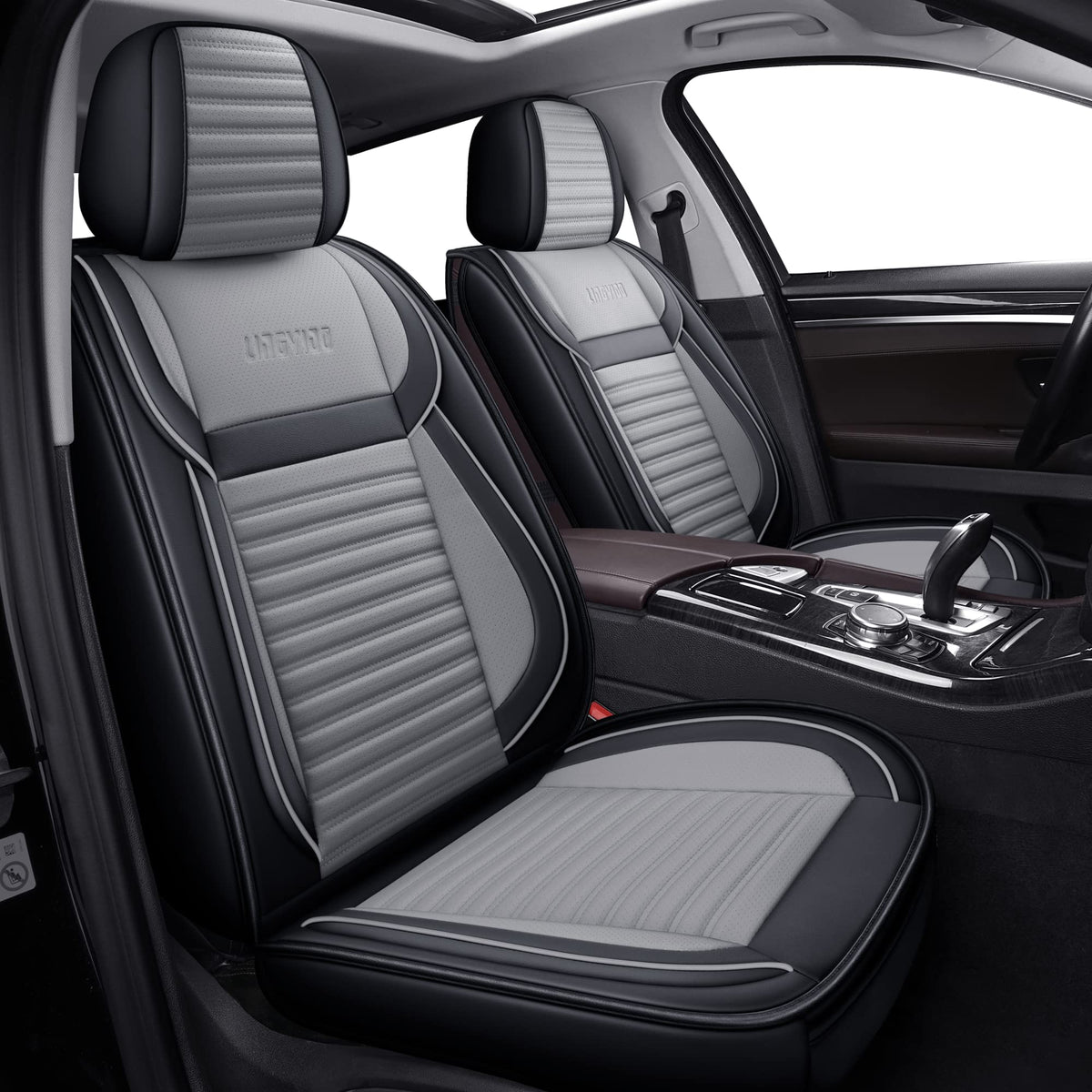 LINGVIDO full-set front seat covers fit your seats while protecting against wear.