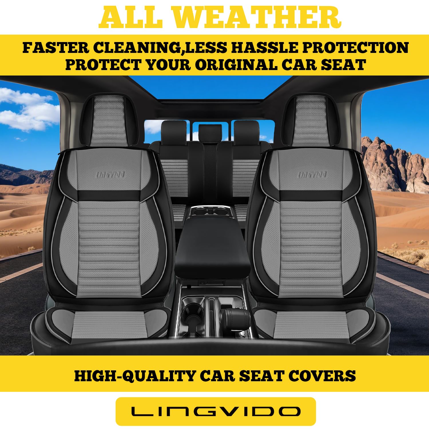 LINGVIDO waterproof faux Nappa leather keeps spills at bay for busy families.