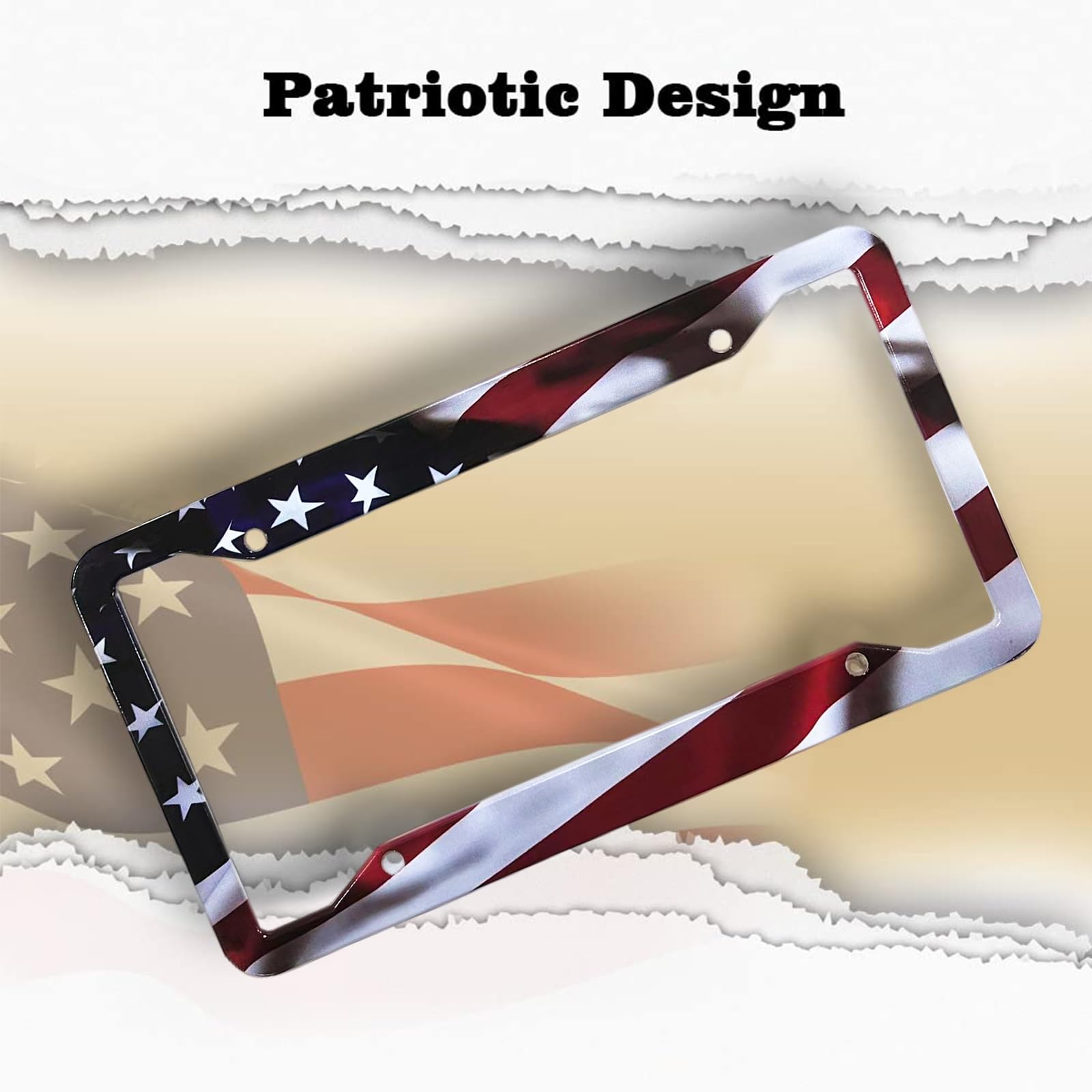 LIN KANG aluminum license plate frame with matte stripe finish provides rust-resistant style.