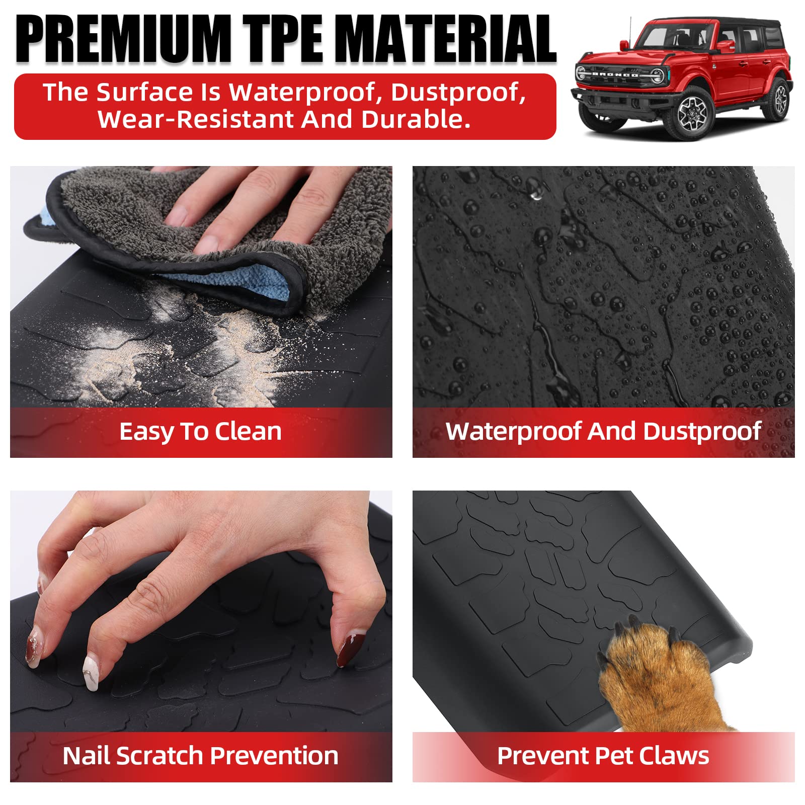 LinkCRO waterproof armrest pad keeps spills and moisture away from the console.