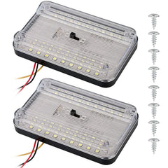 Linkhood 2-pack dome light front view, bright interior illumination for vehicles.