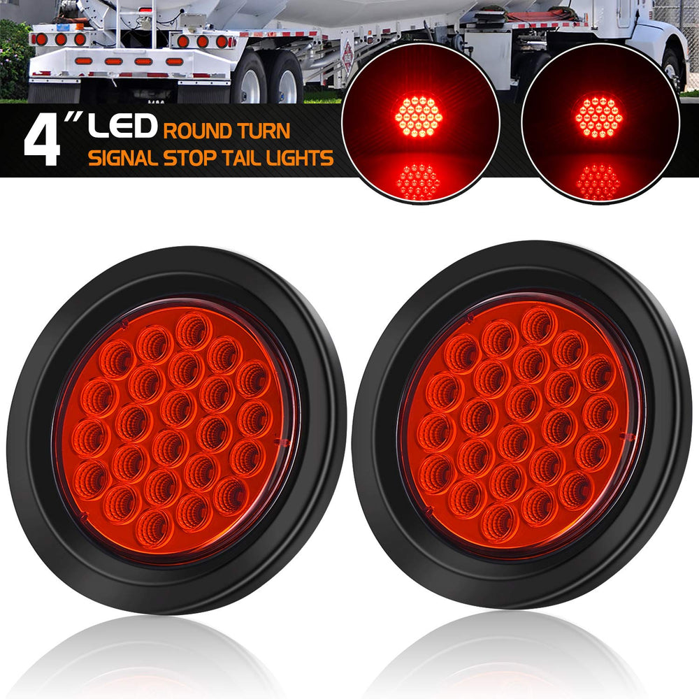 LINKITOM 4-Inch round trailer light delivering bright tail signals at dusk