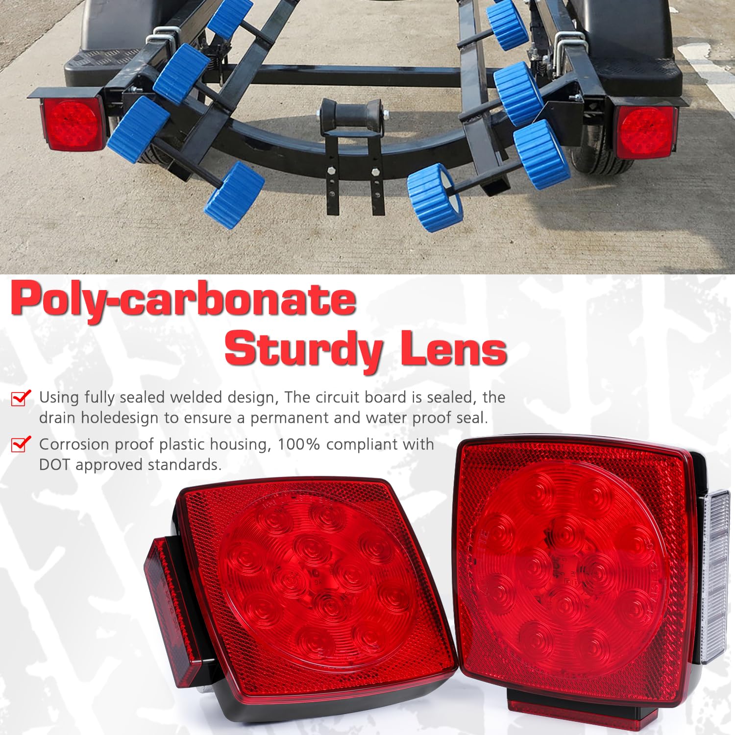 LINKITOM six mini oval fender marker lights boost side visibility on trailers.