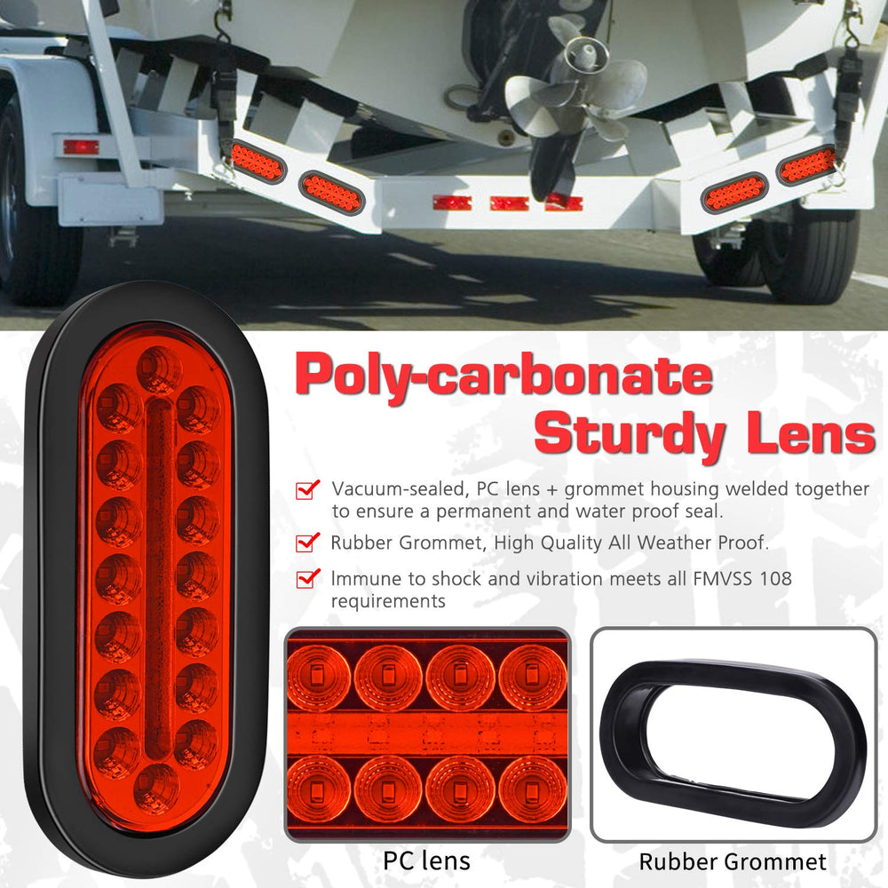 LINKITOM 6in submersible oval light dimensions approximately 7.5 by 3.25 inches