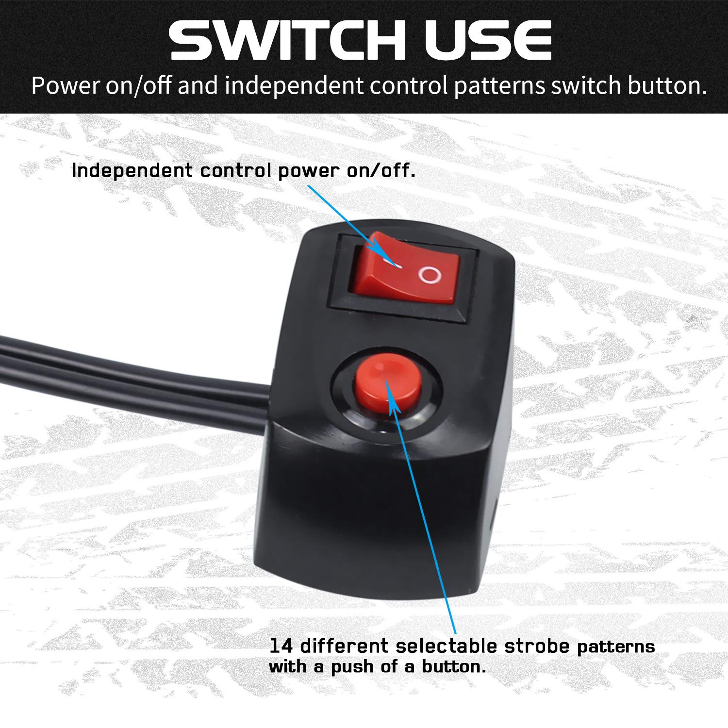 LINKITOM amber and white safety lights for daytime and night visibility.