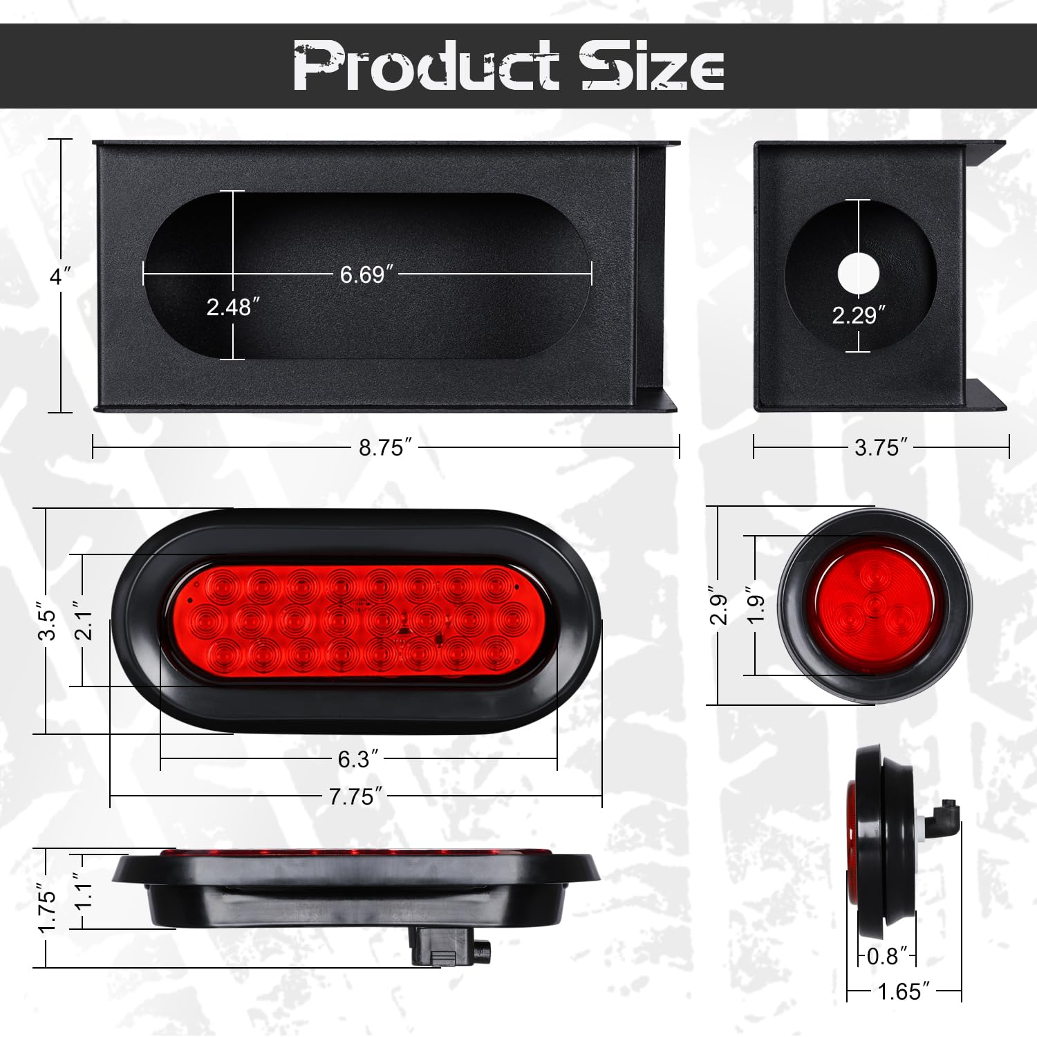 LinkITOM four reflective stickers aid nighttime conspicuity for safer towing