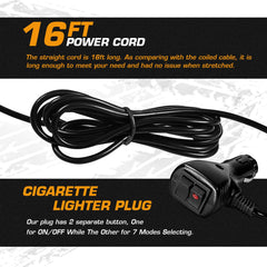 LINKITOM 16-foot straight cord enables flexible installations.