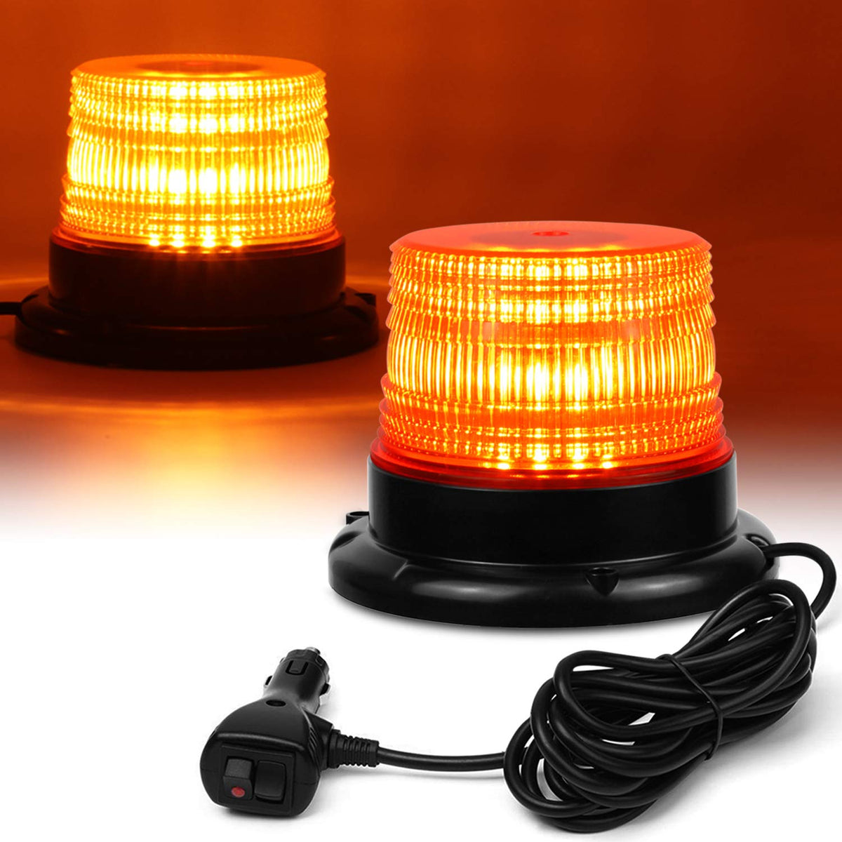 LINKITOM LED Strobe Light with magnetic base for quick vehicle mounting.