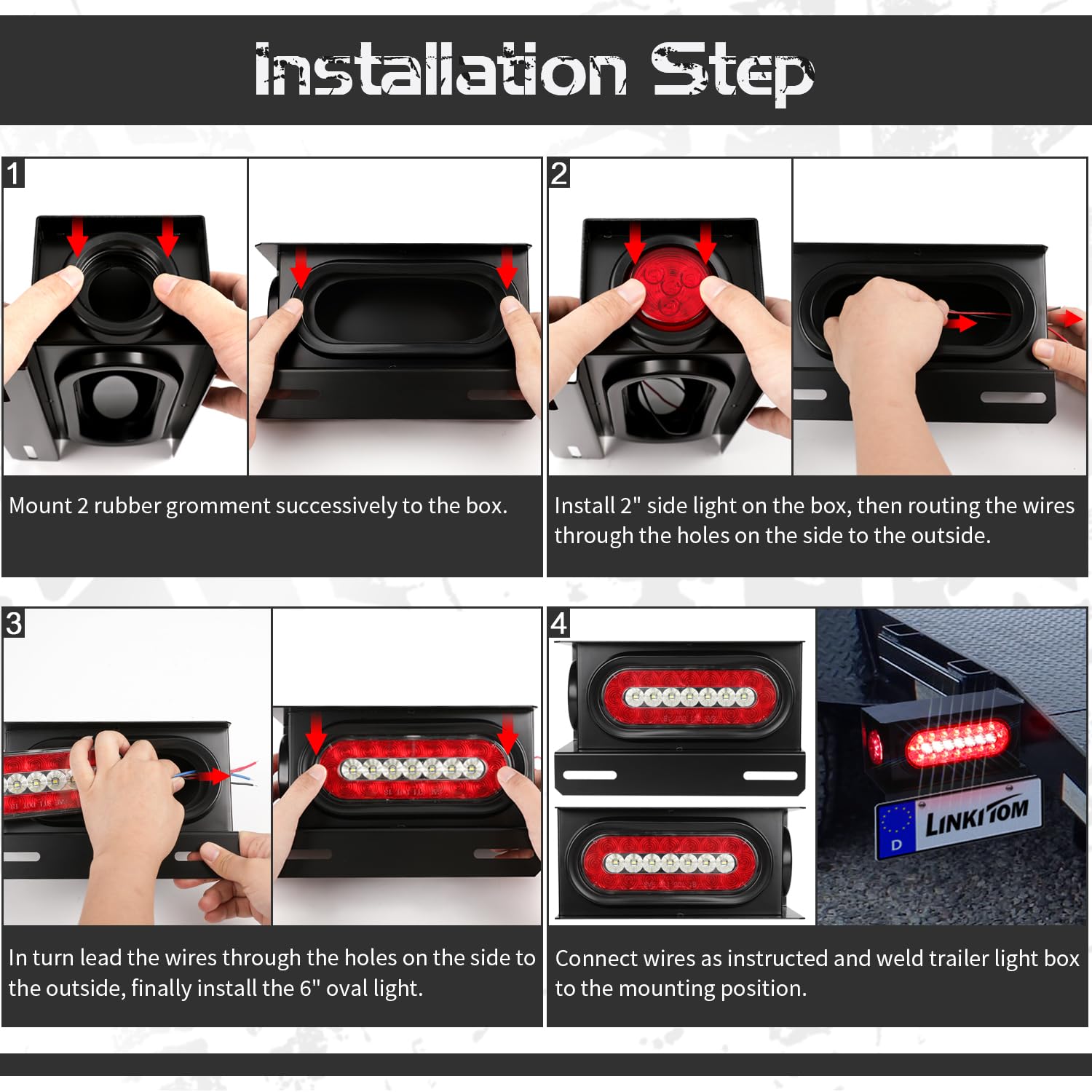 Linkitom reflective stickers kit enhances night time visibility and safety