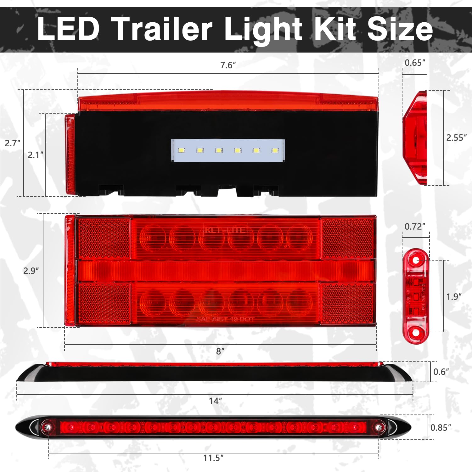 LINKITOM reflective stickers aiding nighttime trailer visibility
