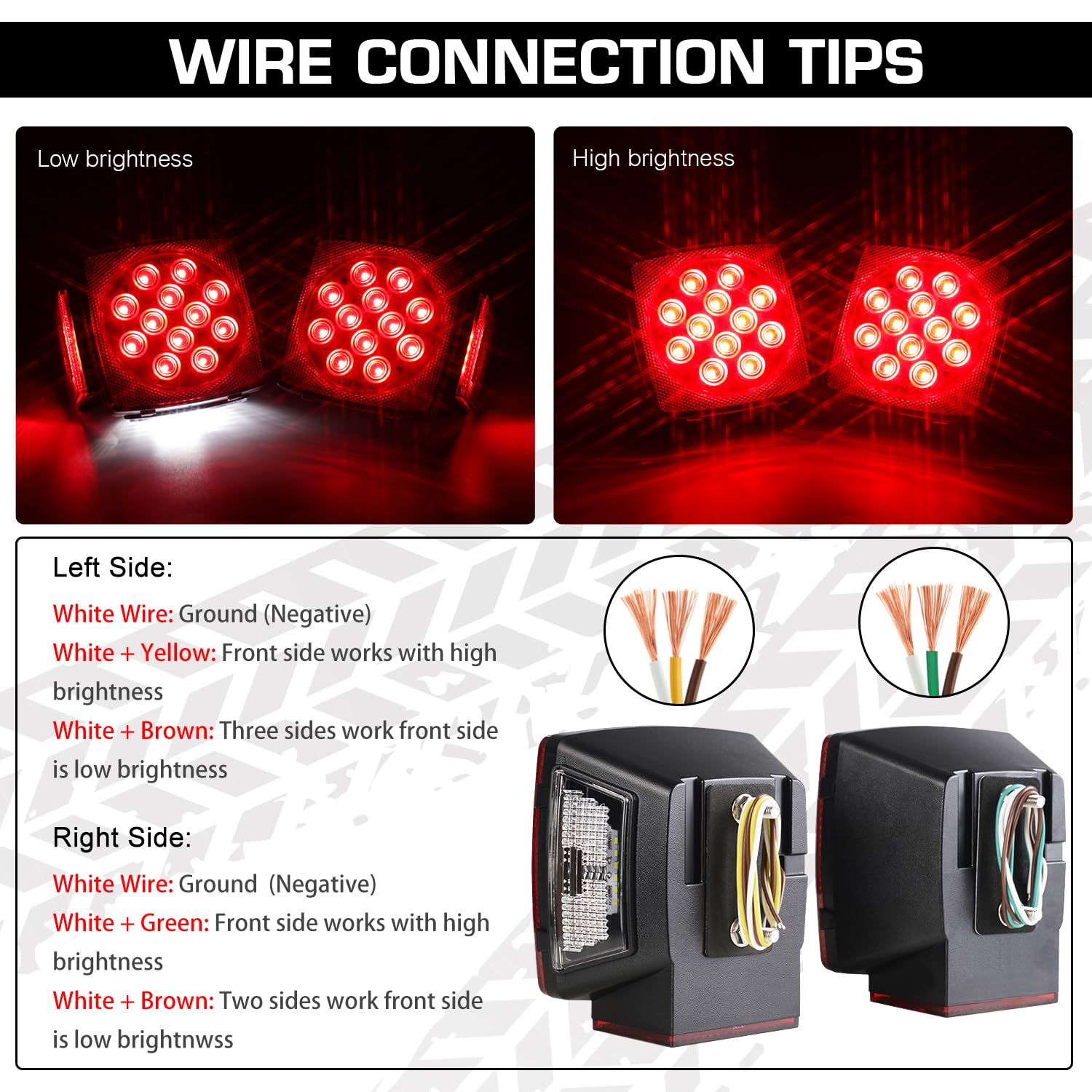 LinkITOM DOT-compliant trailer light kit suitable for road use.
