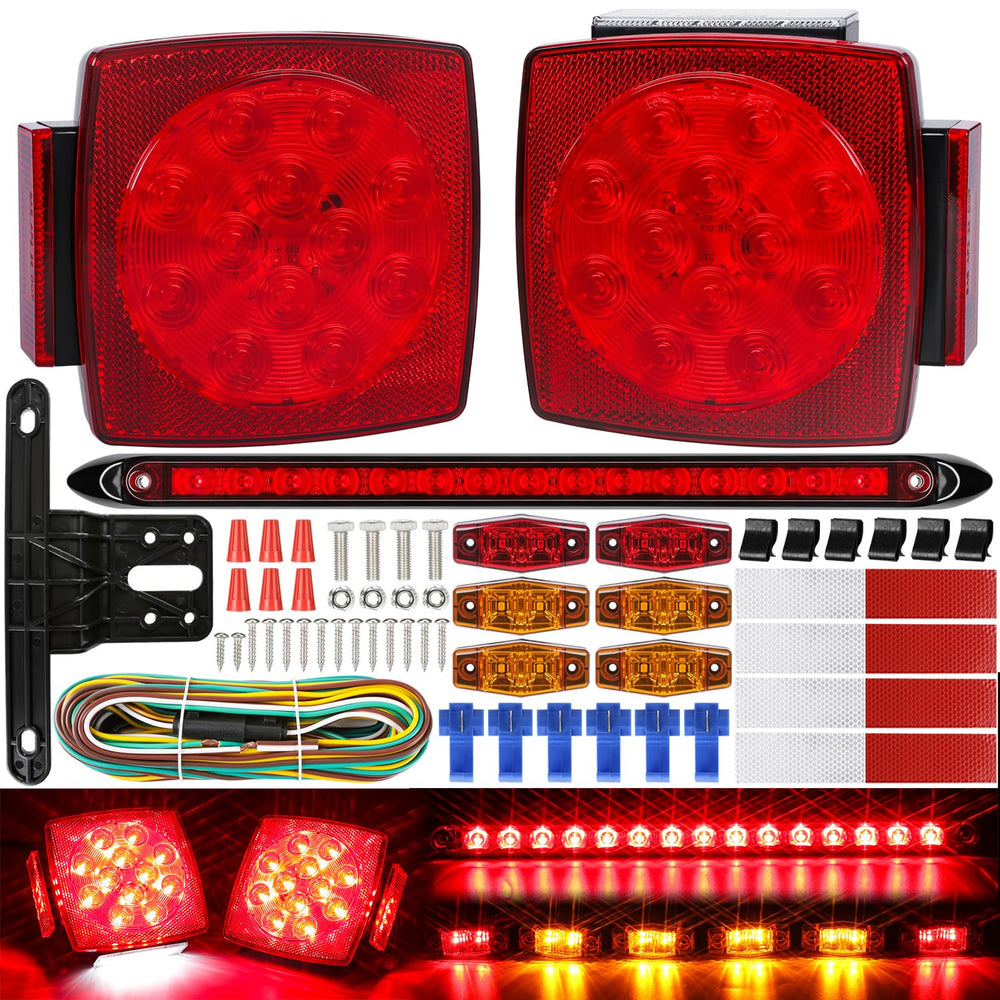 LINKITOM submersible trailer light kit assembly shows compact, durable components for reliable signaling.