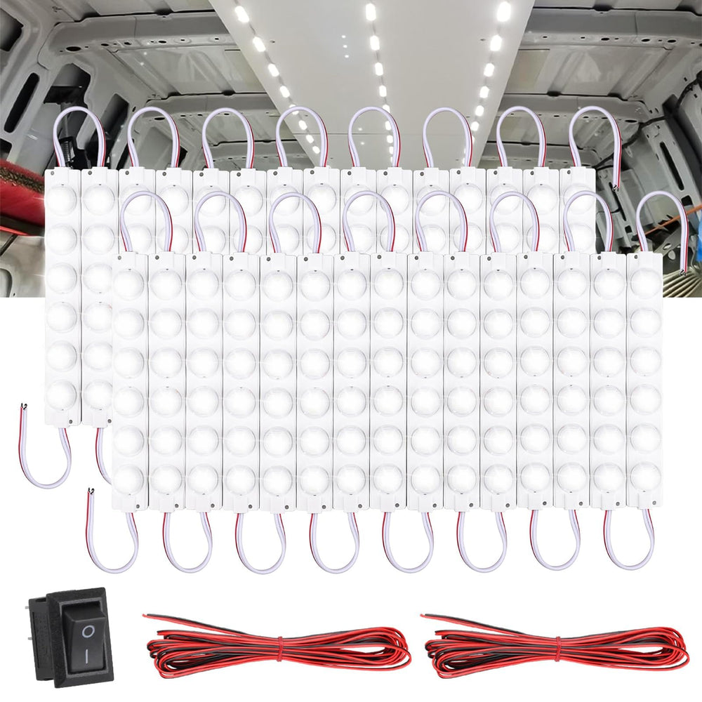 Linkstyle 12V interior light bar glows evenly in car cabin for clear night visibility