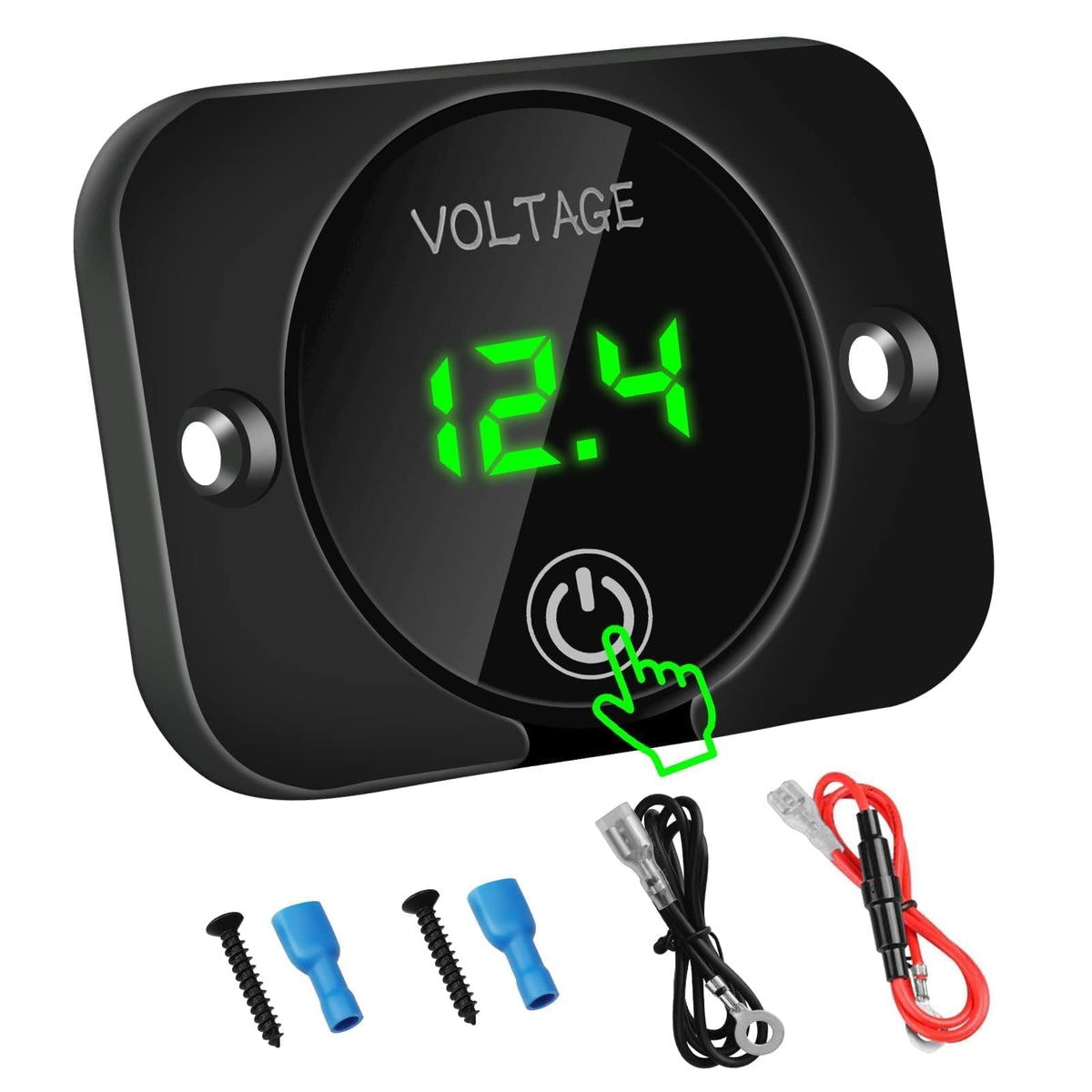 Linkstyle battery voltage gauge displaying real-time voltage for car use