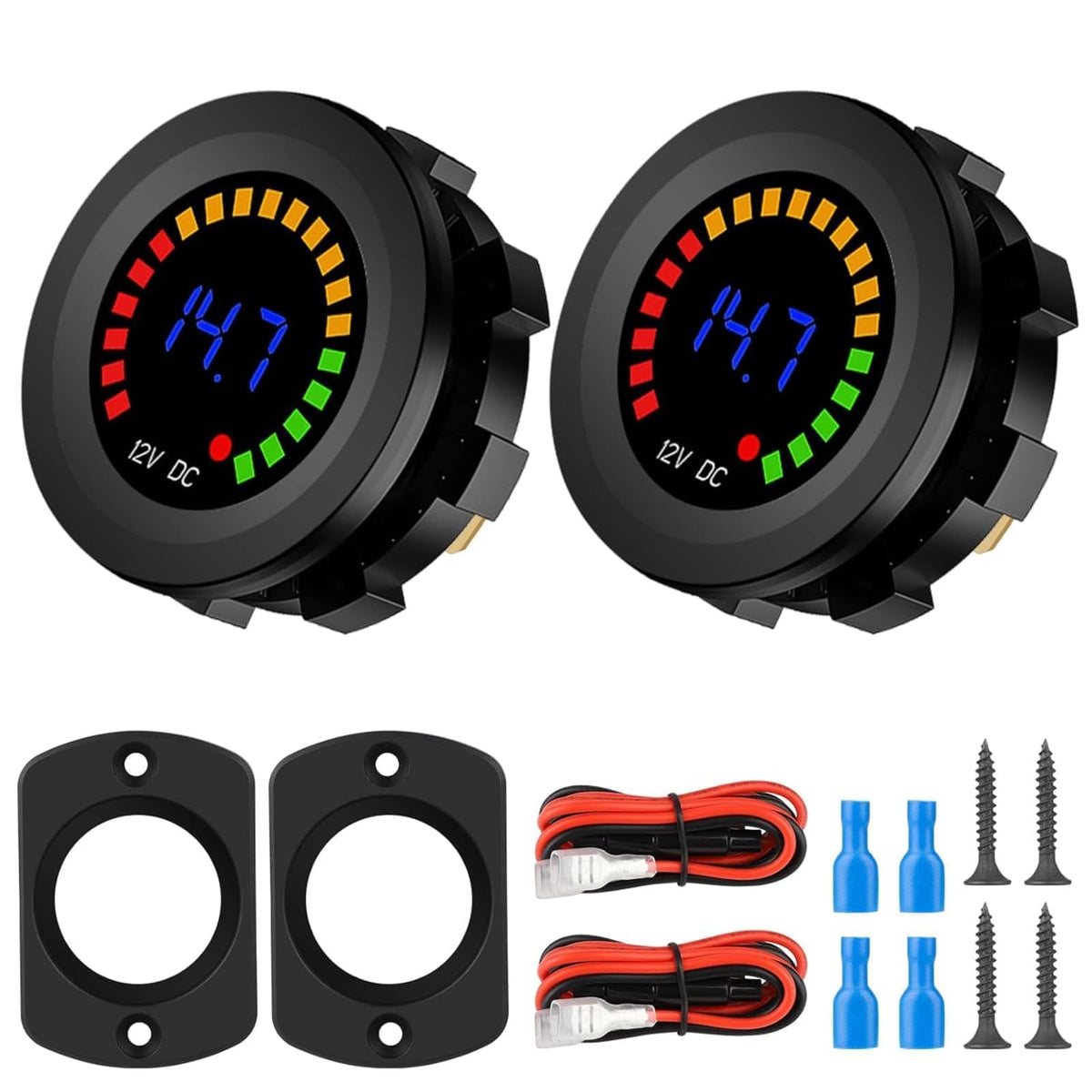 Linkstyle voltage meter front view with bright LED display for real-time readings.