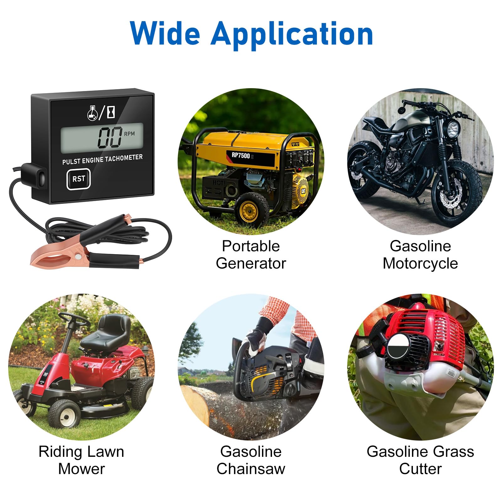 Linkstyle durable engine tachometer for harsh outdoor use.