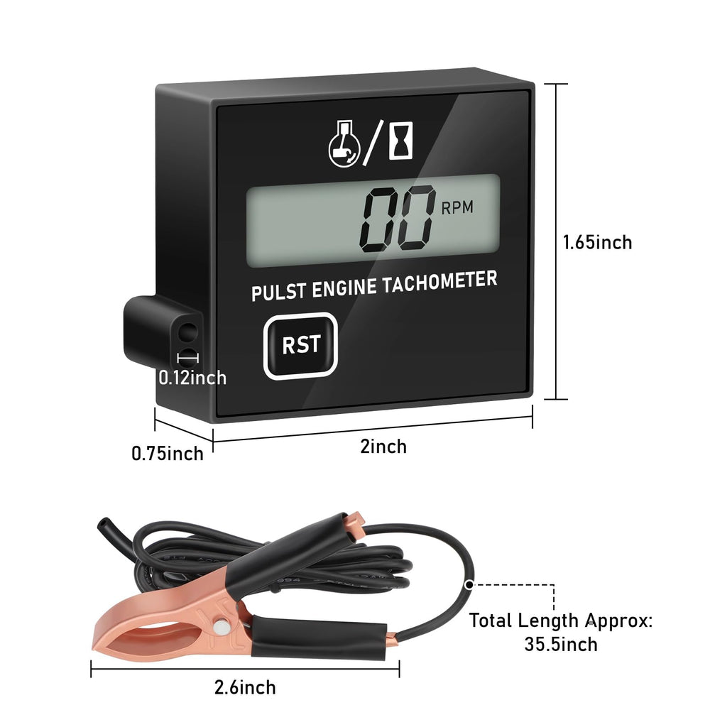 Linkstyle motorcycle tachometer on dashboard for RPM awareness.