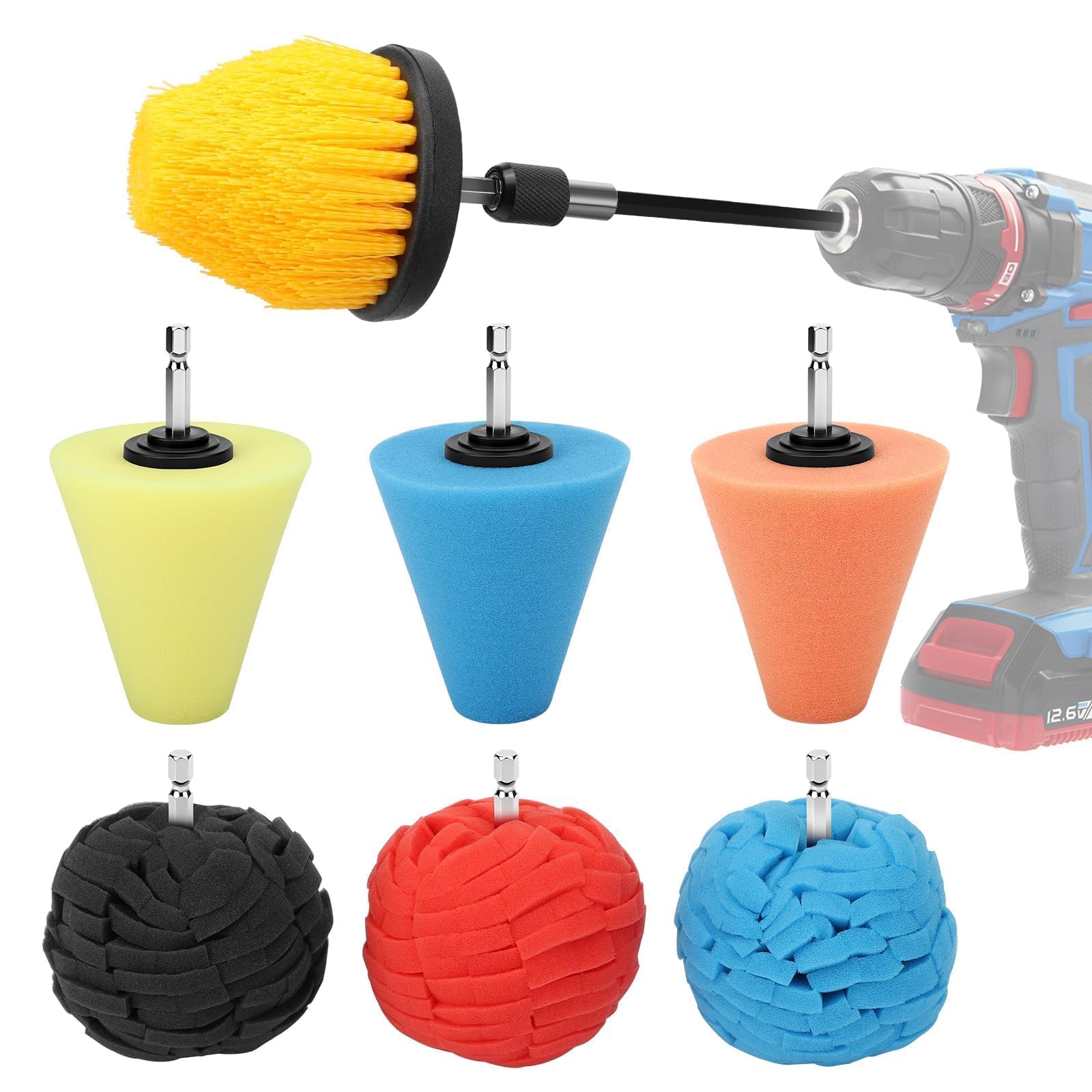 Linkstyle polishing-ball-cone-foam for smooth metal shine.