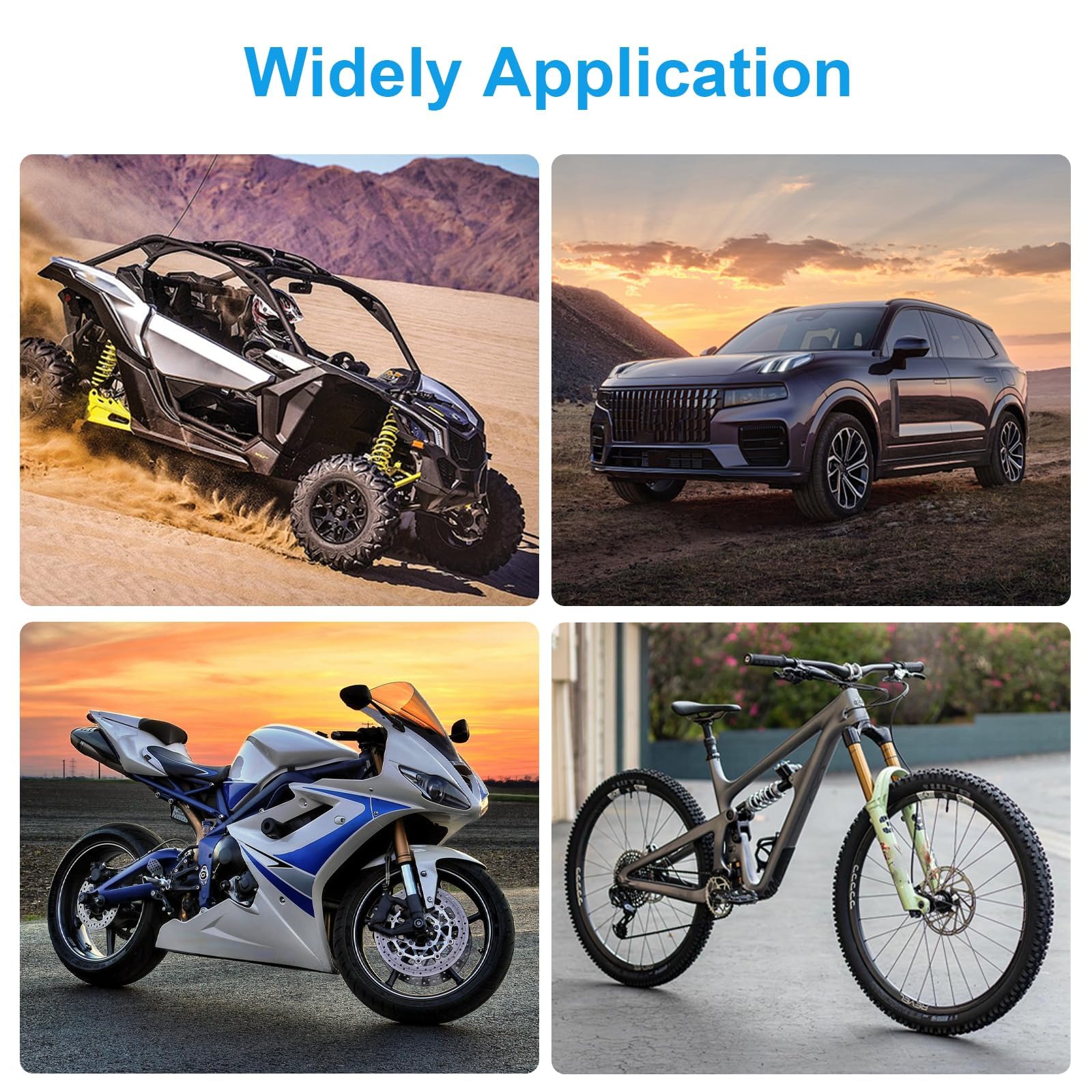 Linkstyle compatibility across cars, motorcycles, and trucks for wide use.
