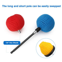 Linkstyle yellow cleaning brush pre-cleans surfaces before polishing.