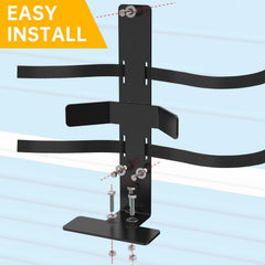 Linone adjustable straps secure the bracket on bumpy routes