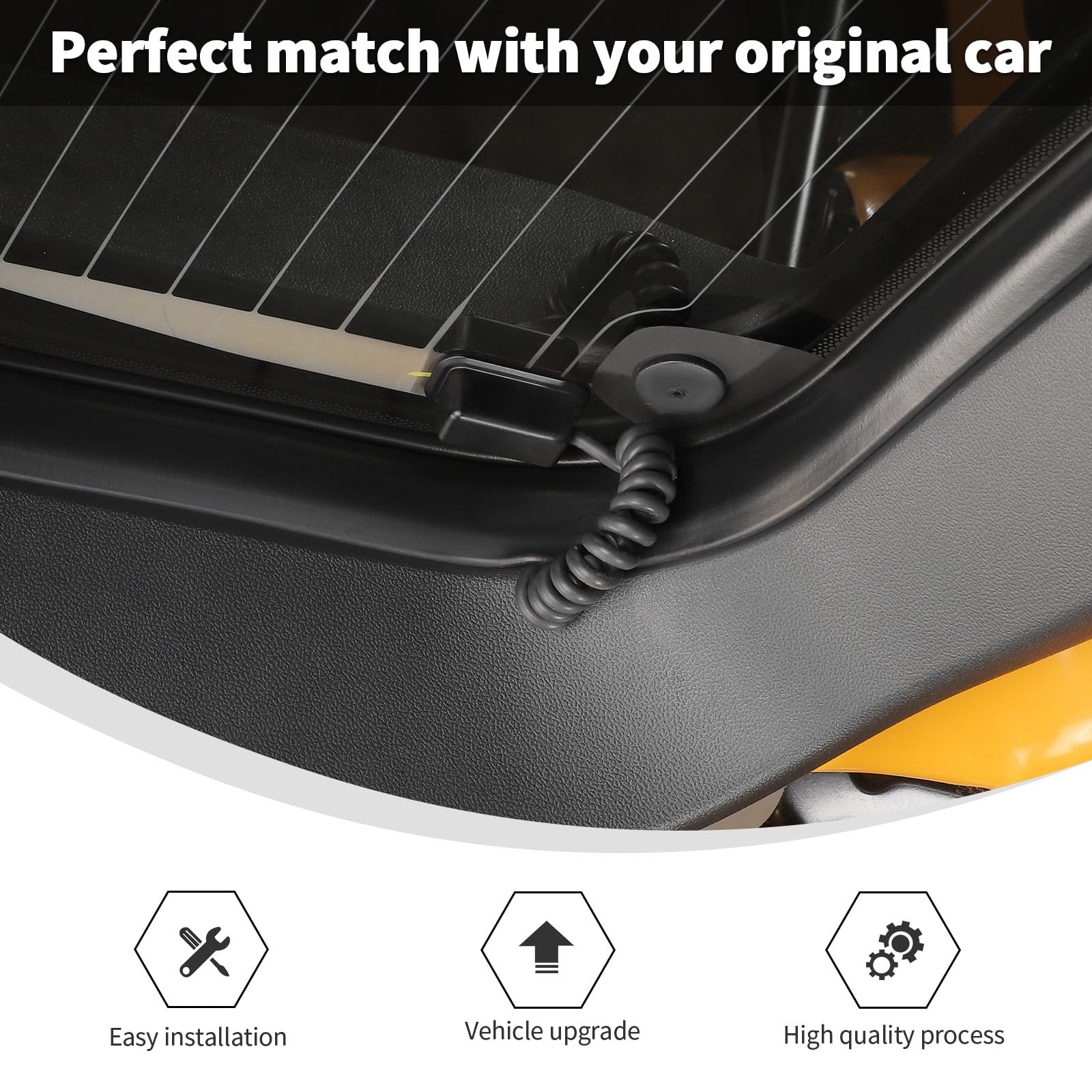 Pre-applied double-sided tape enables quick, mess-free installation