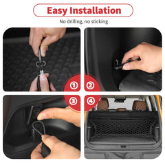 Easy installation attaches to cargo area mounting points in seconds.