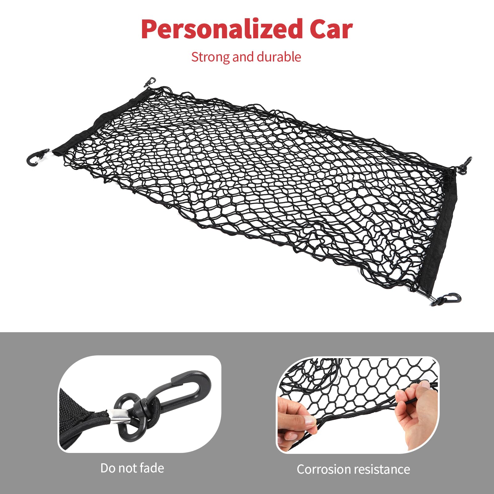 Includes one cargo net ready to fit Bronco Sport trunk.