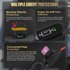 LINXINO BT10 over-current protection fuse guards against miswiring.