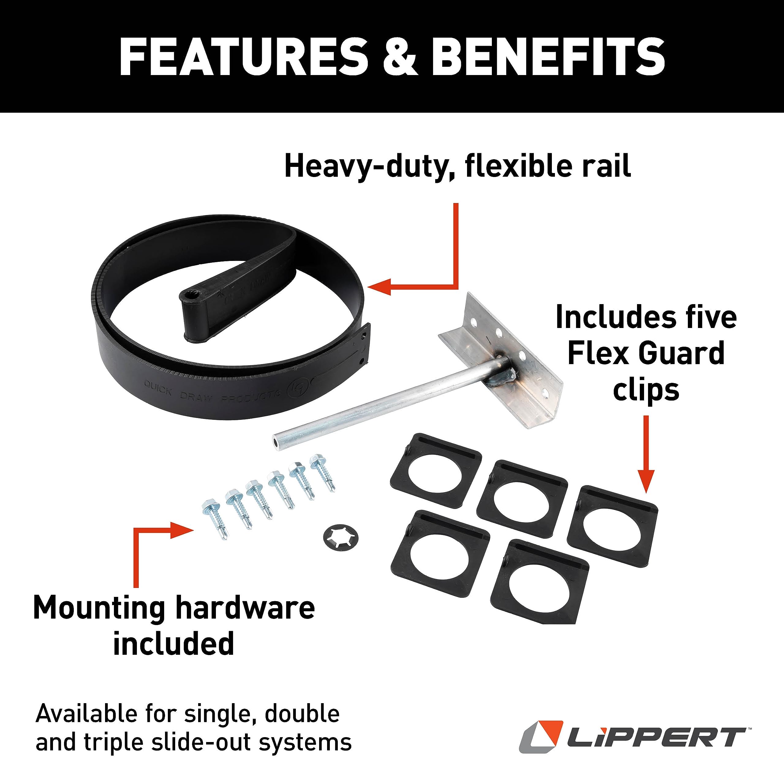 Lippert 1346271 Flex Guard extension position shows straight alignment during extension.
