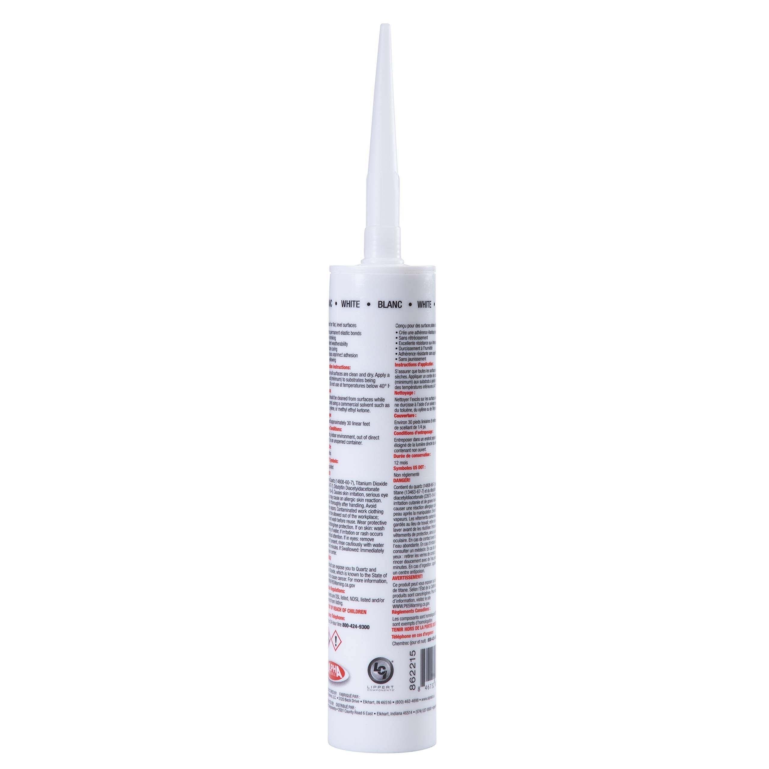 Lippert Alpha 5121 cured sealant shows smooth, non shrinking finish