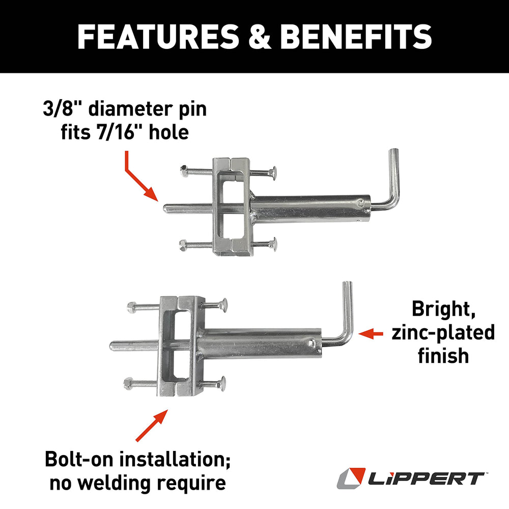 Lippert Components 308287 pull-pin-release-action demonstrates effortless pin pull for smoother operation