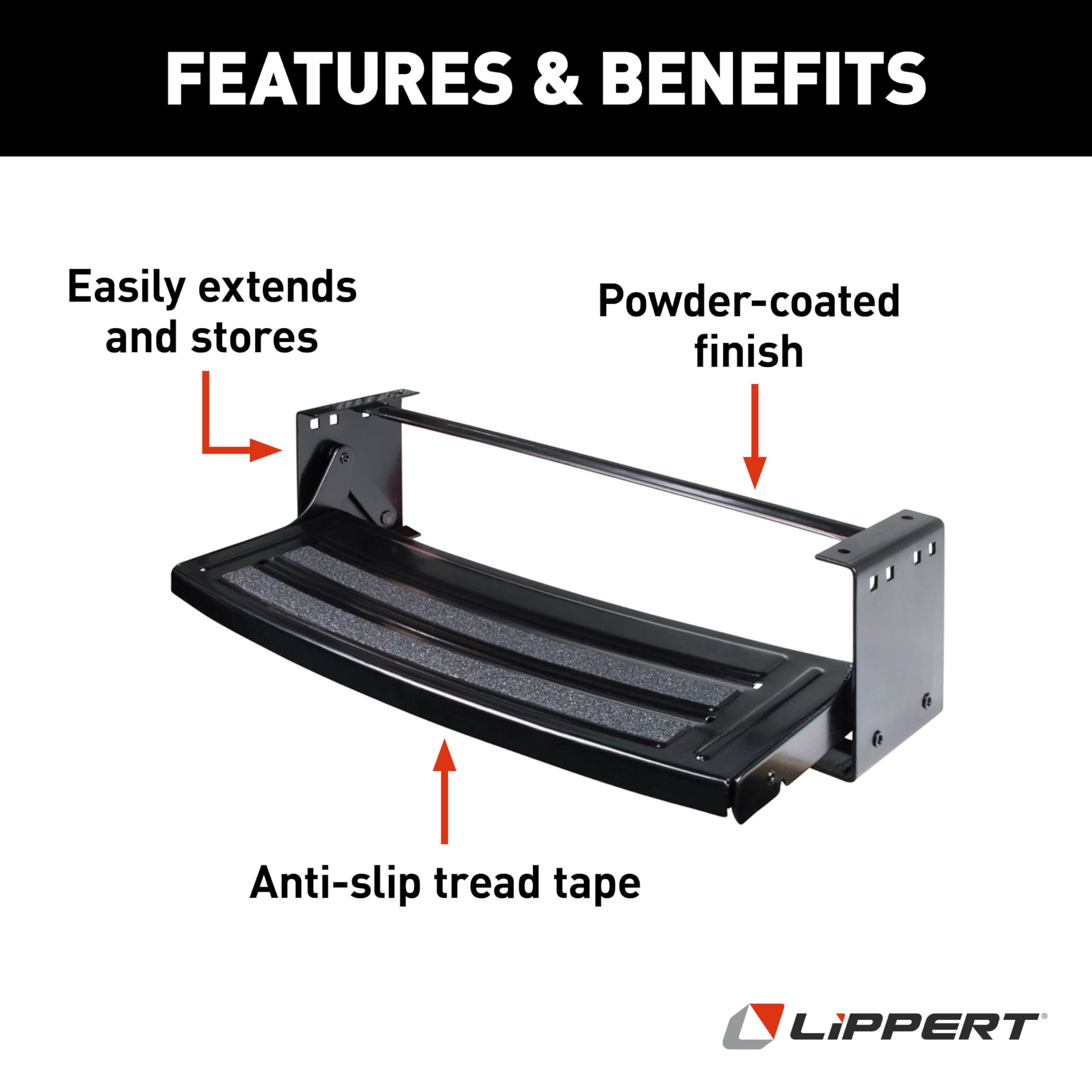 Lippert Radius 24 under-door attachment demonstrates bolt-on or weld-on mounting flexibility