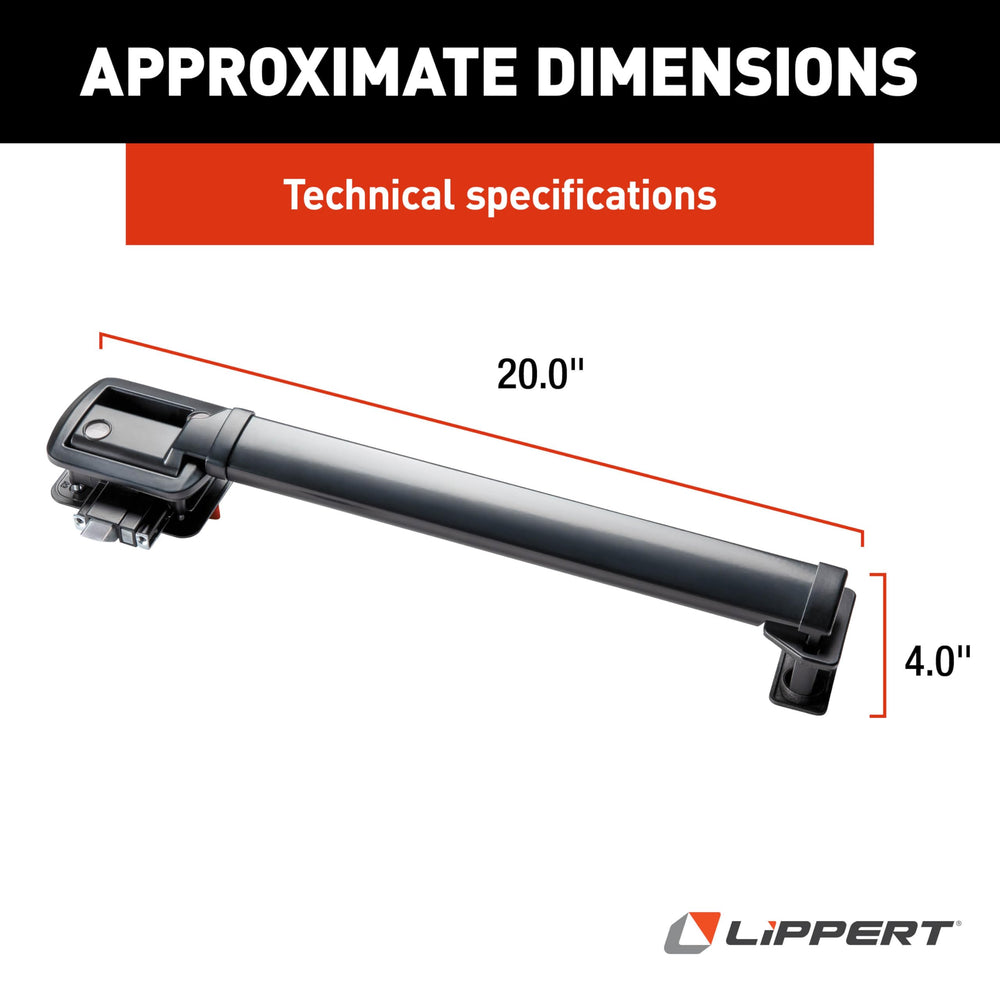 Lippert LatchXtend large grip surface enhances comfort when grabbing the latch.