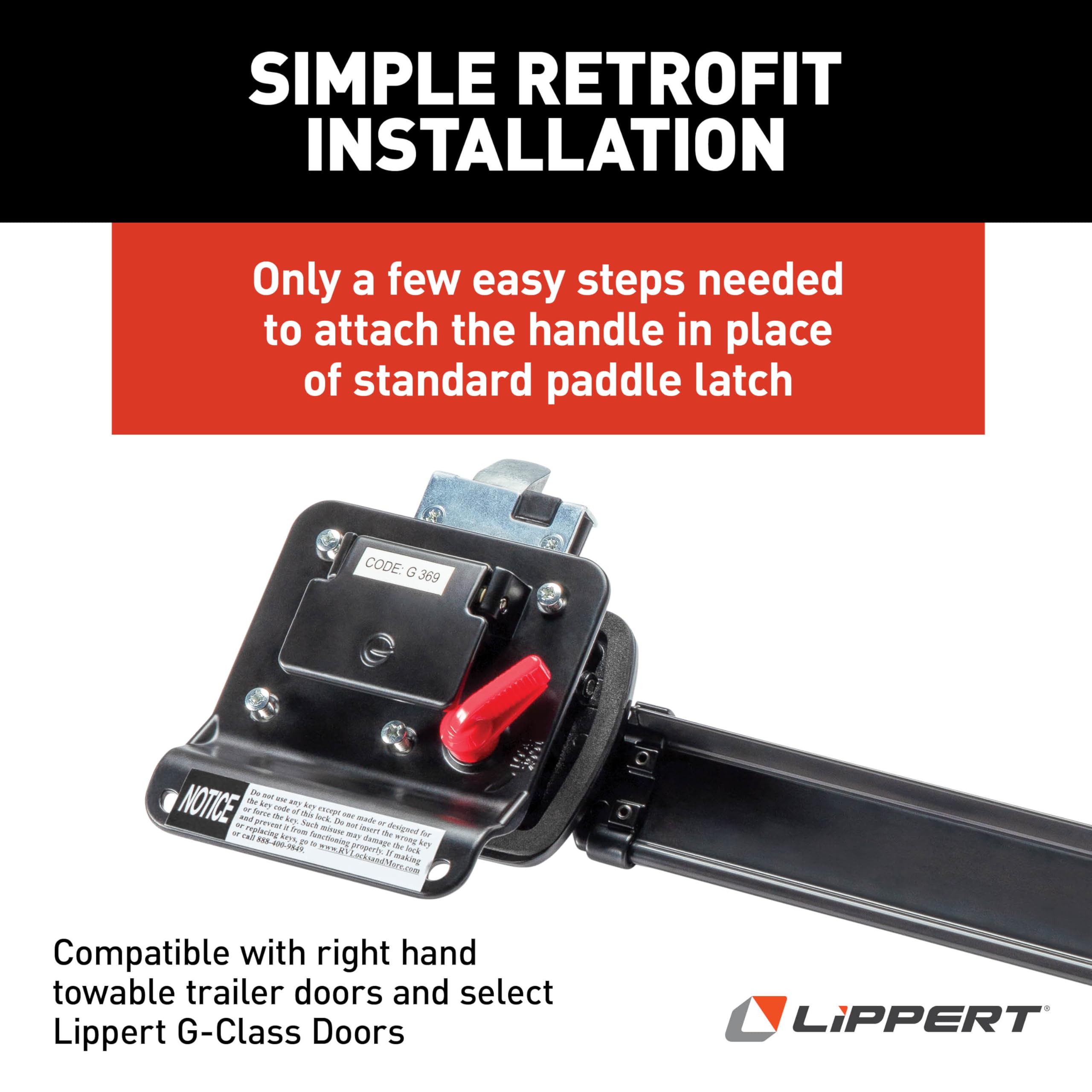 Lippert LatchXtend safety benefit reduces need to backstep on stairs.