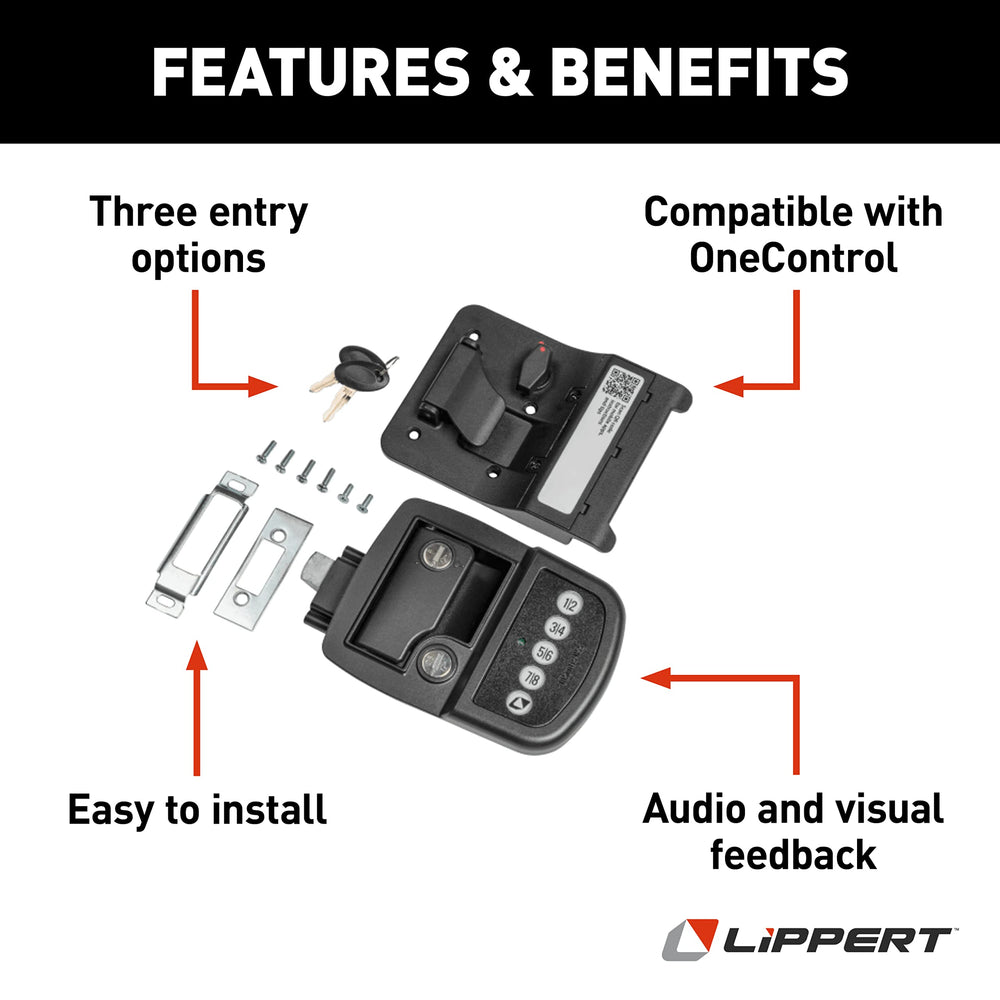 OneControl app interface showing remote lock and unlock controls