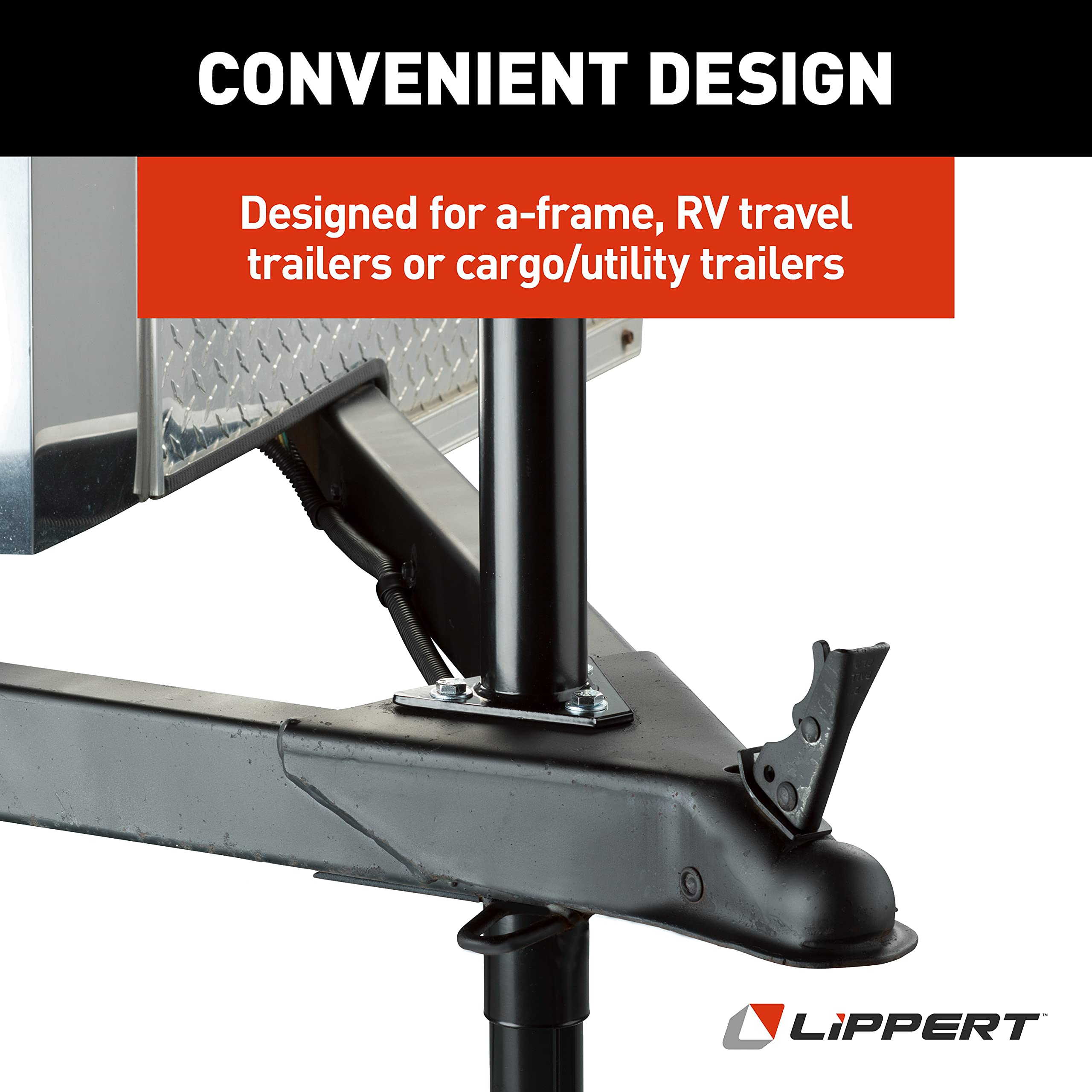 Lippert Quick Drop locking pin improves safety when jacking on uneven surfaces