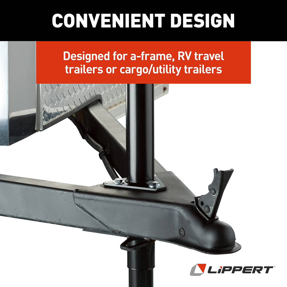 Lippert Quick Drop locking pin improves safety when jacking on uneven surfaces