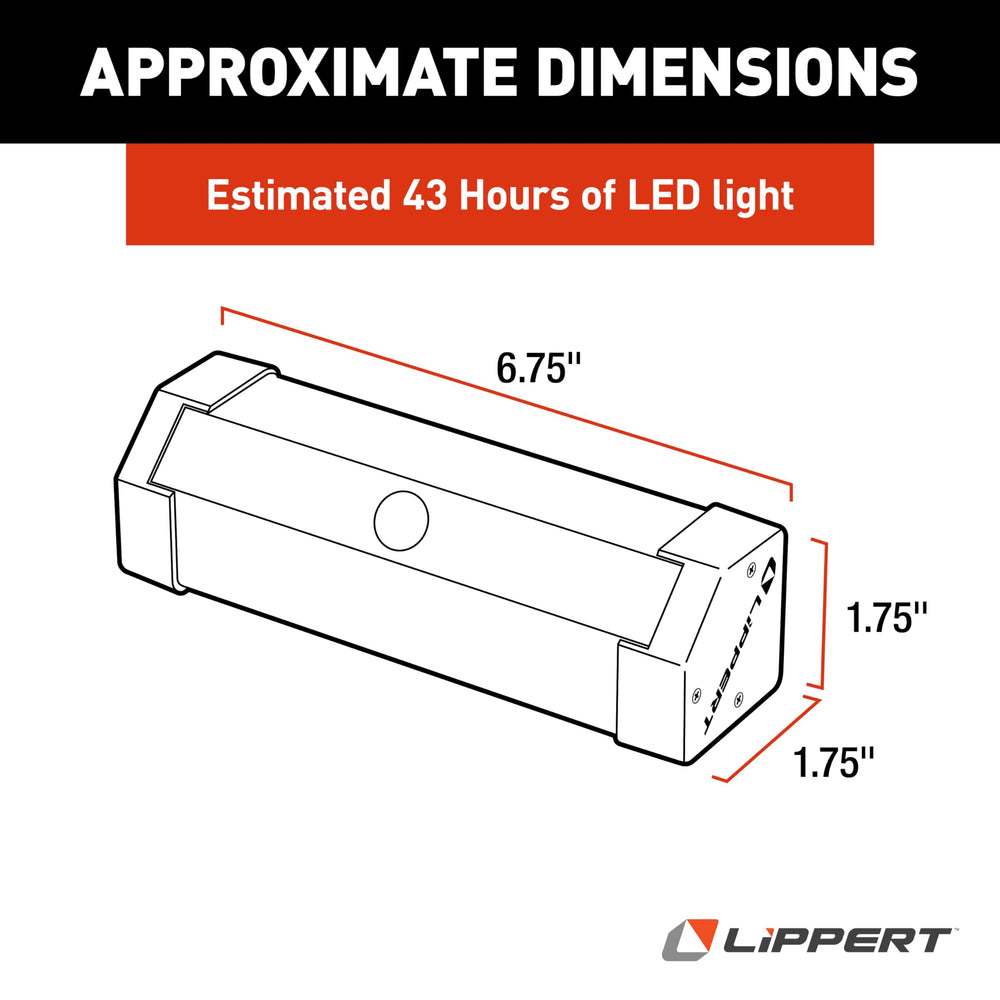 Lippert step light under-step illumination provides safe nighttime visibility.