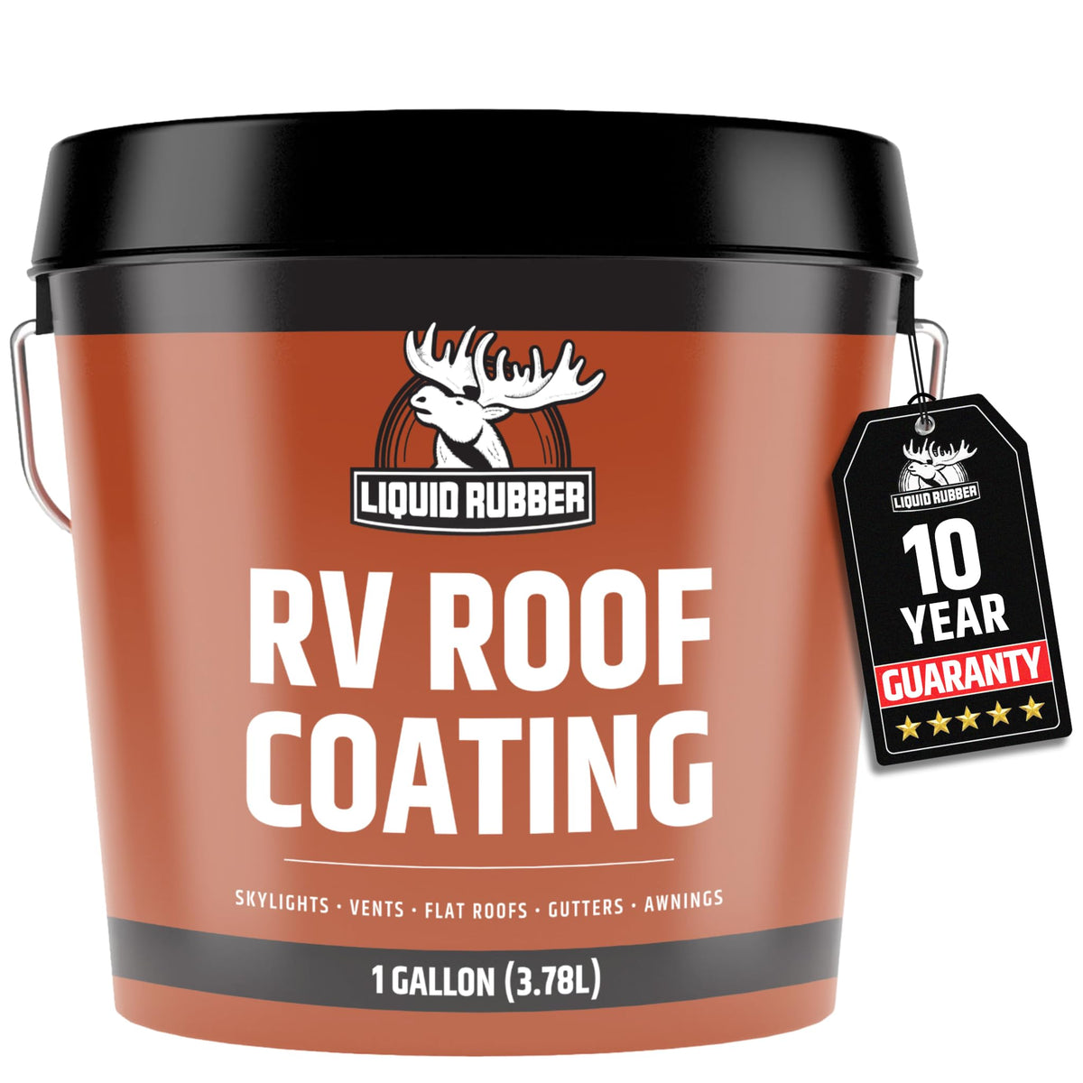 Liquid Rubber RV Roof Sealant white bottle for durable waterproof protection