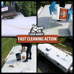 Liquid Rubber RV Smart Cleaner foam action conveys fast cleaning power