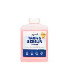 Liquified RV Sensor Treatment bottle closeup showing concentrated cleaning formula.