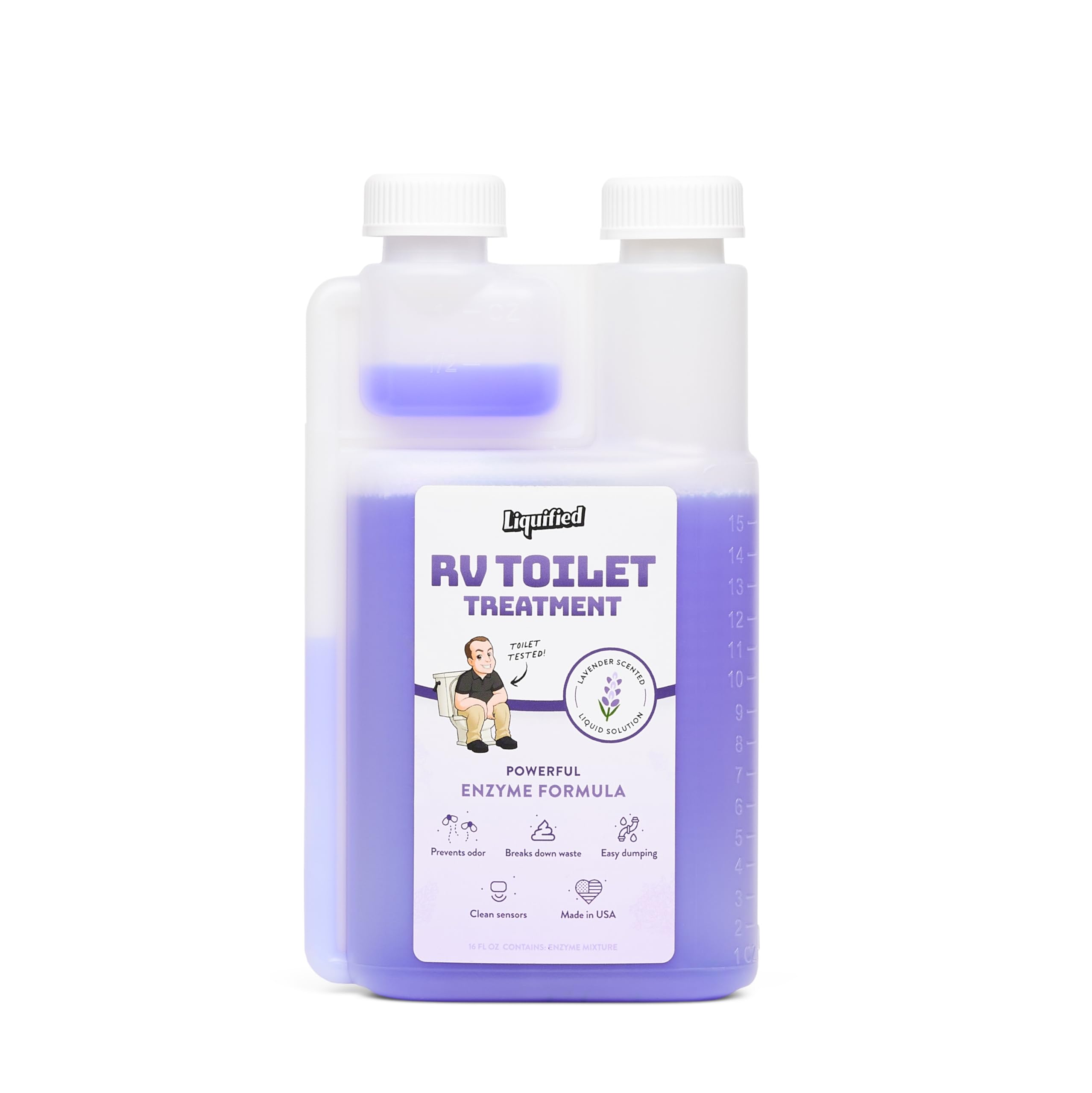 Liquified RV Toilet Treatment black-tank-digester for easier dumping on the road