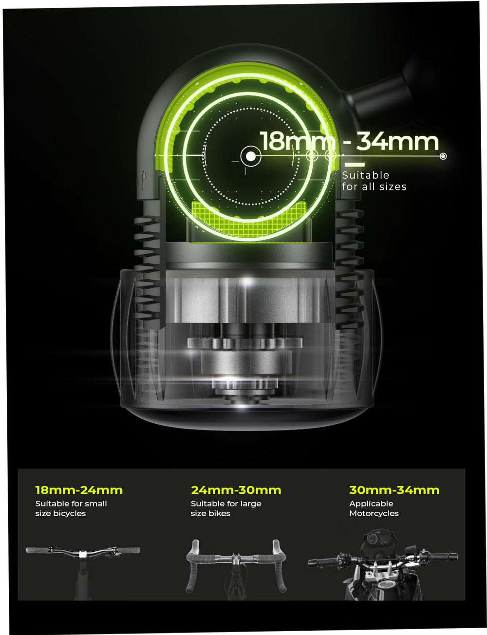 LISEN bike phone mount quick install in seconds with tool-free tightening.