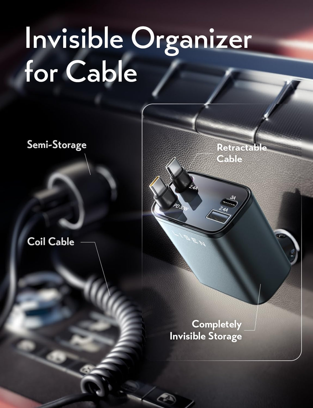 LISEN compact measurements fit in most consoles and dashboards.